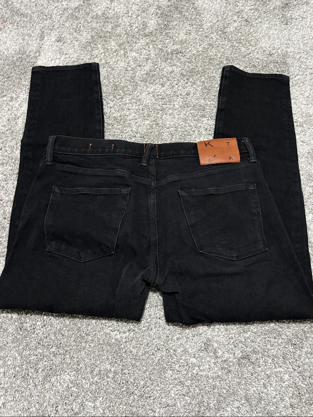 Hiroshi Kato Jeans Mens 33 x 28 Black Selvedge Denim Slim Fit Made In USA
